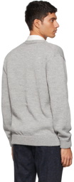 BEAMS PLUS Grey High Twist Cardigan