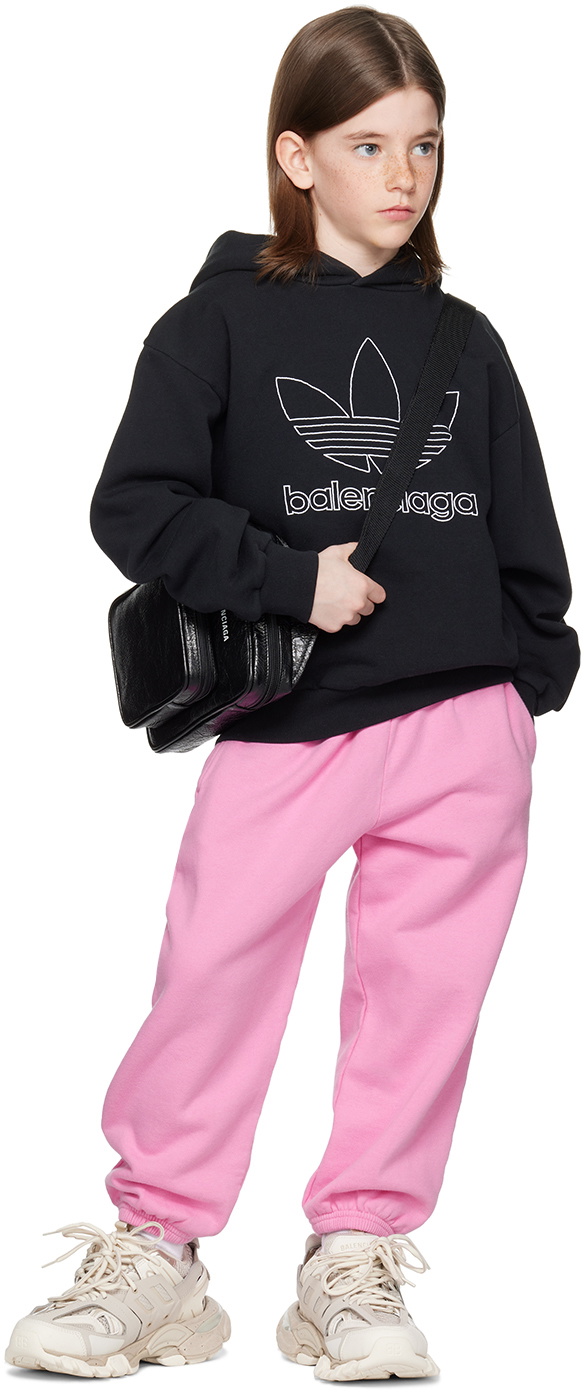 Balenciaga Kids Kids Black adidas Kids Edition Embroidered