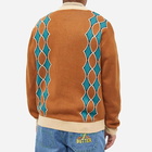 Butter Goods Men's Diamond Knit Cardigan in Nutmeg