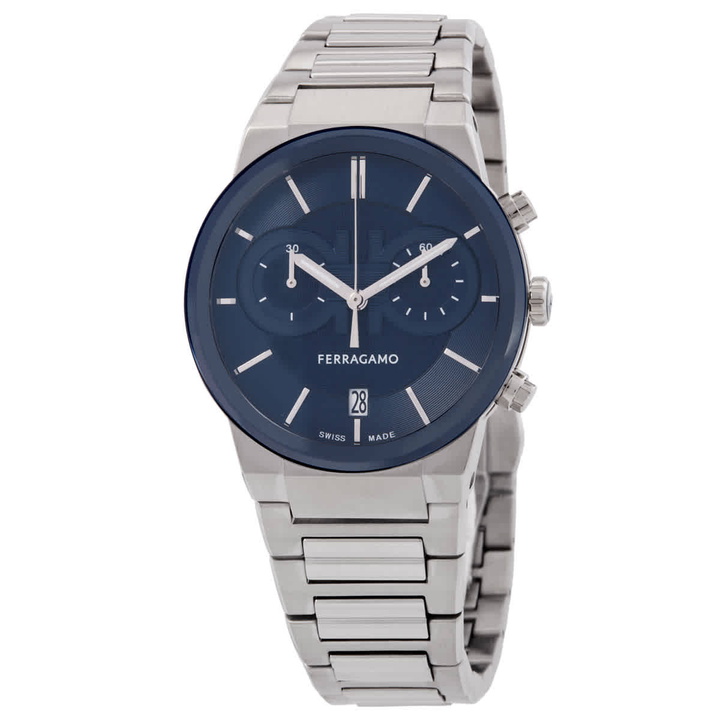 Photo: Ferragamo Chronograph Quartz Blue Dial Mens Watch SFME01123
