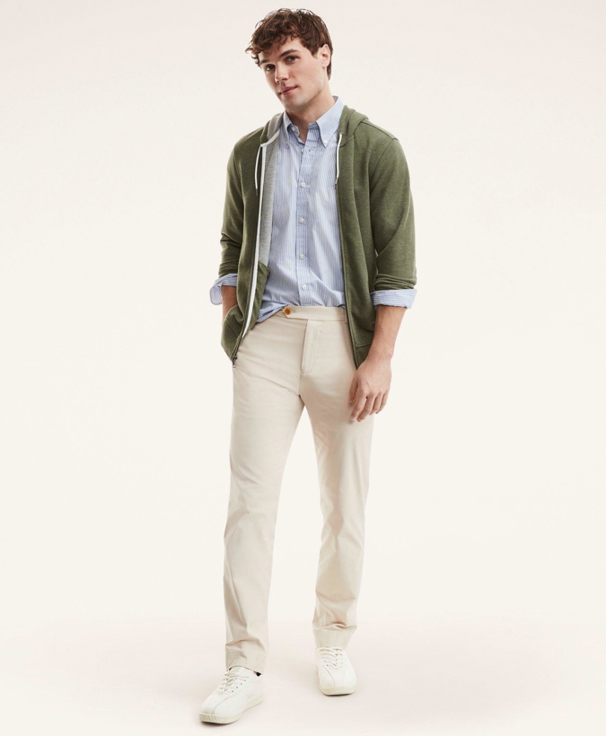 Photo: Brooks Brothers Men's Milano Slim-Fit Stretch Supima Cotton Poplin Chino Pants | Natural