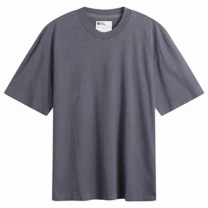 Photo: MHL by Margaret Howell Men's Simple T-Shirt in Slate Blue