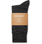 Norse Projects - Bjarki Mélange Stretch Cotton-Blend Socks - Men - Navy