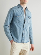 Mr P. - Denim Western Shirt - Blue