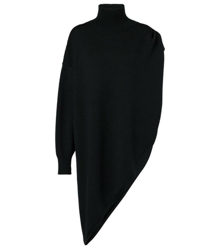 Photo: Alaïa Asymmetric caped turtleneck sweater