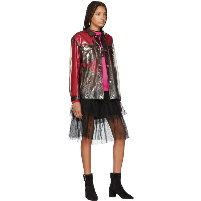 RED Valentino Grey Transparent Jacket RED Valentino