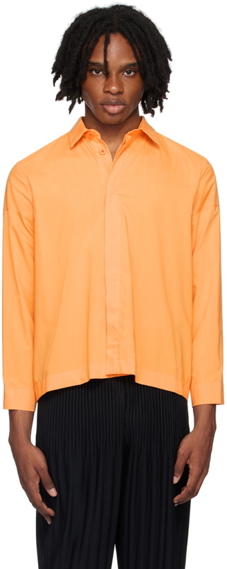 Photo: 132 5. ISSEY MIYAKE Orange Relaxed Shirt