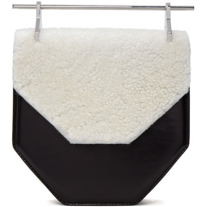 M2Malletier Black Shearling Amor Fati Bag