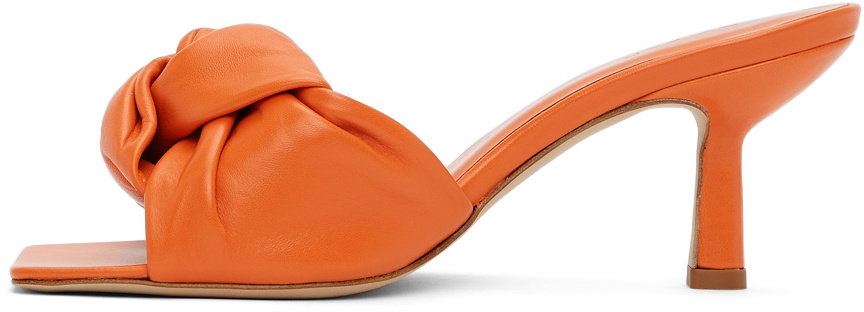 BY FAR Orange Lana Heeled Sandals By Far