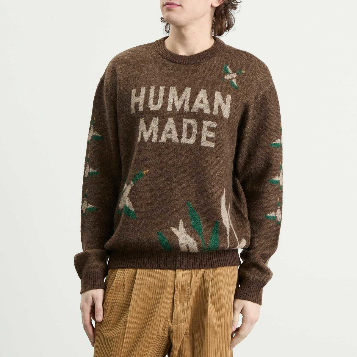 Human Made Men's Graphic Knit Sweater in Brown