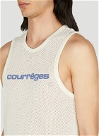 Courrèges - Logo Print Tank Top in White