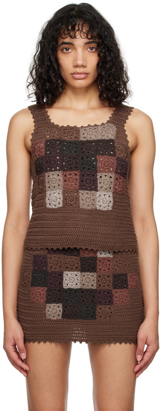 Photo: Doublet Brown Mosaic Tank Top