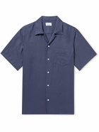 Kingsman - Camp-Collar Linen Shirt - Blue