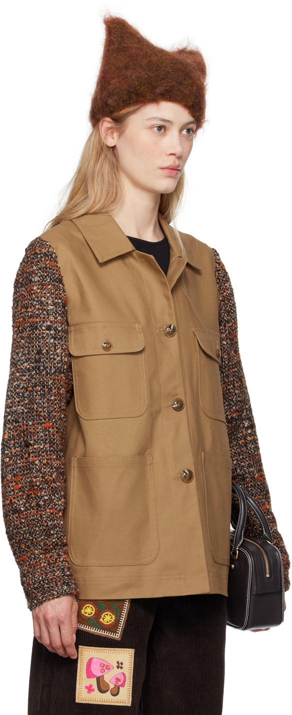 Anna Sui Tan Barn Jacket