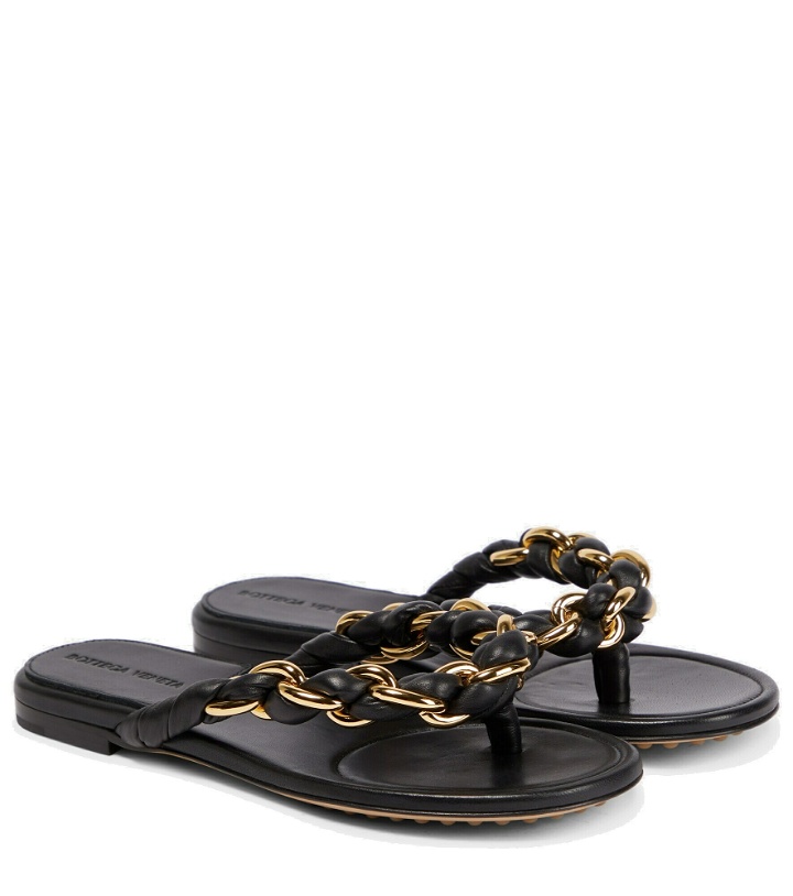 Photo: Bottega Veneta - Dot leather thong sandals