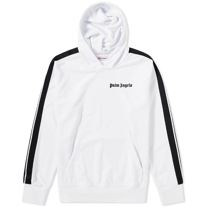 Photo: Palm Angels Taped Track Hoody White