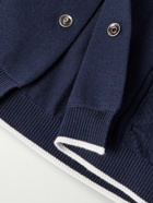 Brunello Cucinelli - Slim-Fit Jacquard-Knit Cotton Shirt - Blue