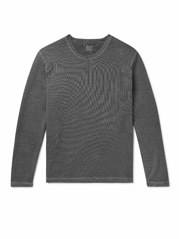 Photo: 120% - Stretch-Linen and Cotton-Blend Sweatshirt - Gray