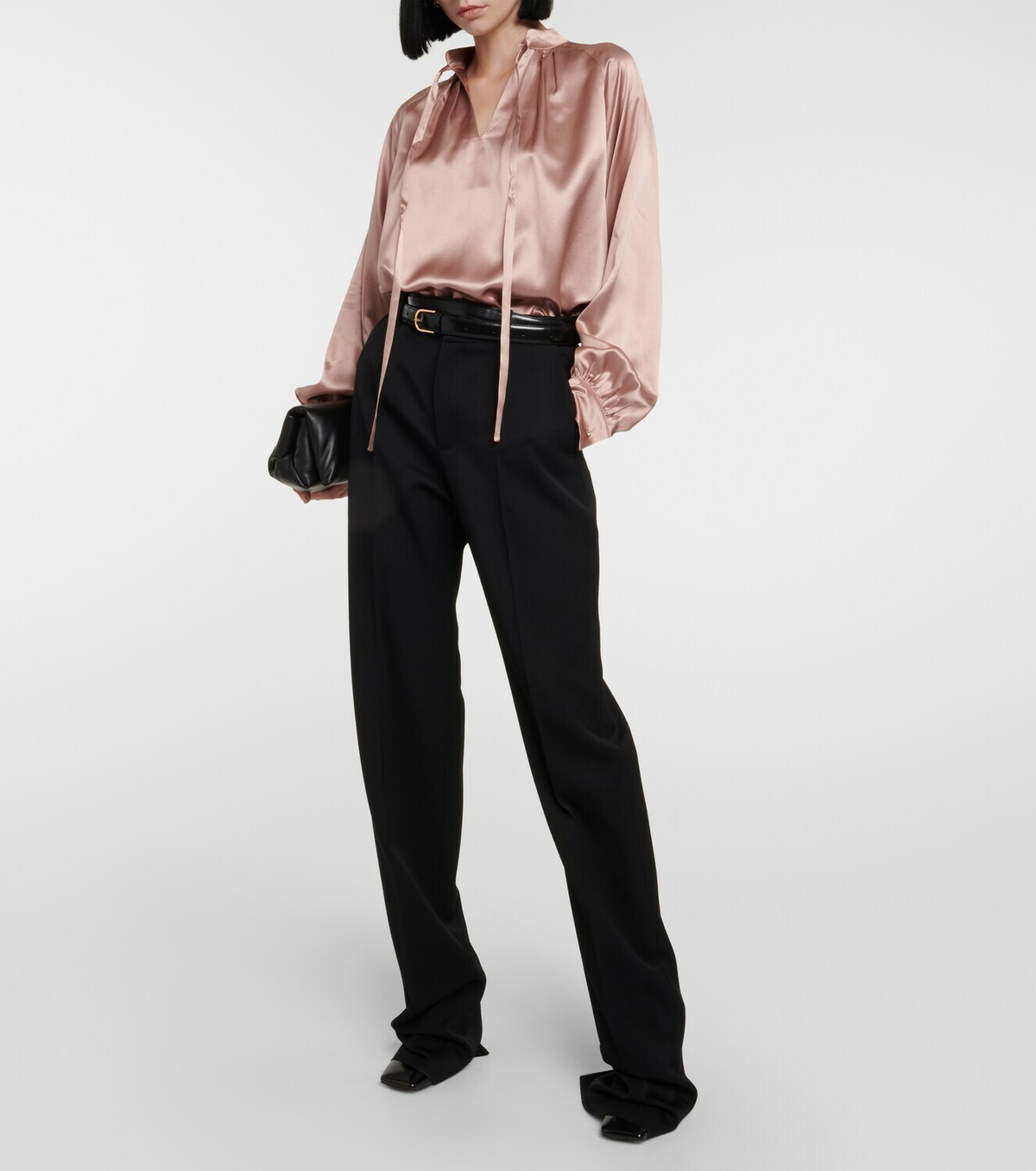 Max mara discount silk satin blouse