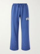 Cherry Los Angeles - USA Parachute Appliquéd Cotton Sweatpants - Blue