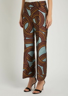 LA Double J Hendrix Jacquard Flared-leg Trousers Multicoloured