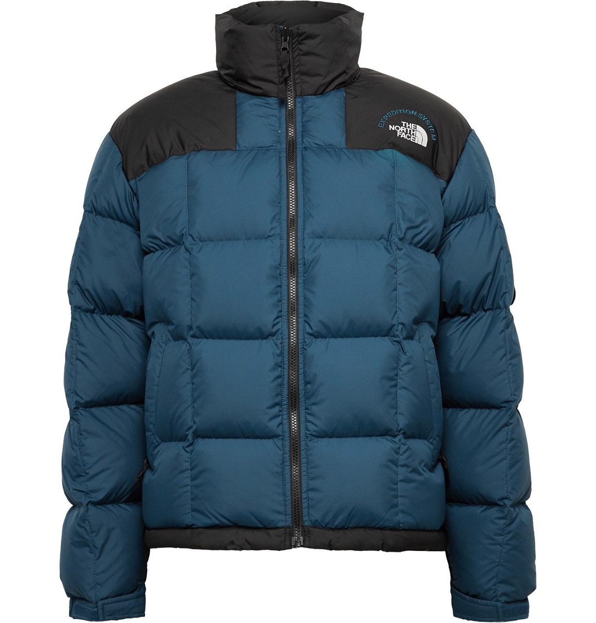 The North Face - Steep Tech Twill-Panelled Printed Quilted Nylon-Ripstop  Hooded Down Jacket - Black The North Face