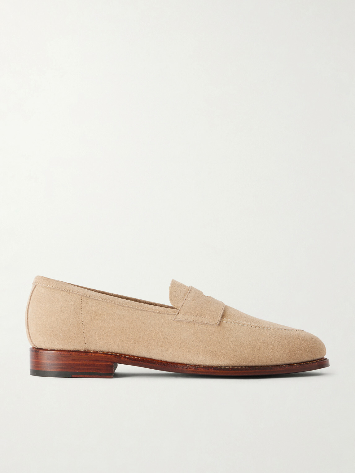 MORJAS - Suede Penny Loafers - Neutrals