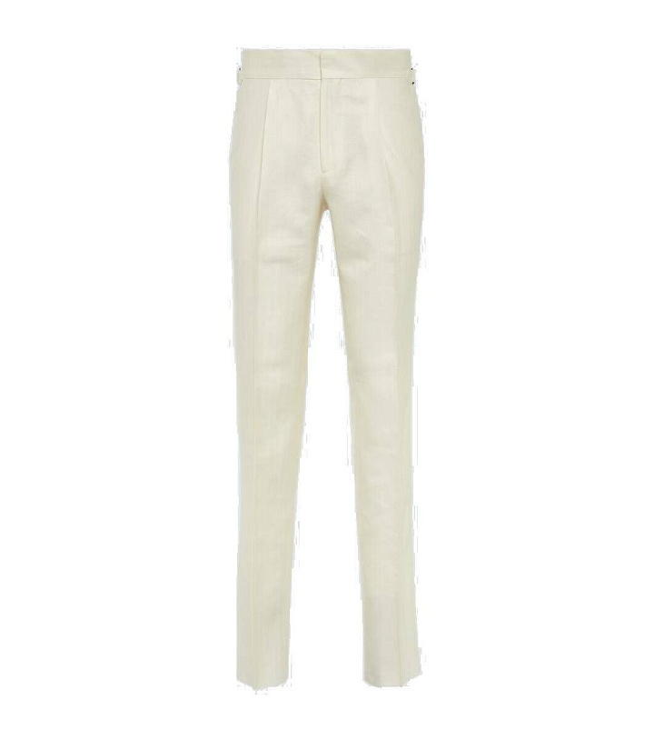 Photo: Thom Sweeney Wool, silk, and linen tapered pants