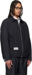 WOOYOUNGMI Navy Pin Stripe Zip-up Jacket