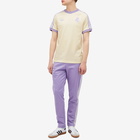 Adidas Men's Real Madrid CF OG 3 Stripe T-Shirt in Wonder White/Magic Lilac