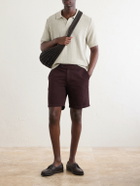 Mr P. - Straight-Leg Cotton And Linen-Blend Bermuda Shorts - Burgundy