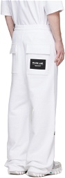 Balmain White 'Main Lab' Sweatpants
