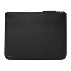 Neil Barrett Black Large Thunderbolt Zip Pouch