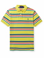 Polo Ralph Lauren - Slim-Fit Striped Cotton-Piqué Polo Shirt - Yellow