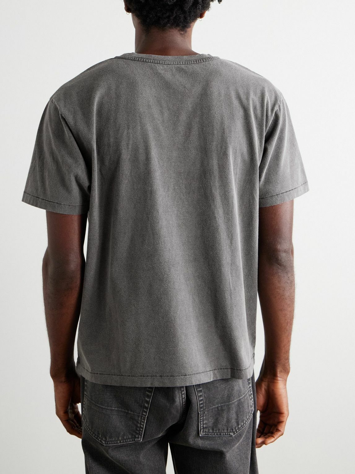mfpen - New Garment-Dyed Brushed Organic Cotton-Jersey T-Shirt - Gray