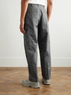 Stone Island - Ghost Straight-Leg Logo-Appliquéd Cotton Cargo Trousers - Gray