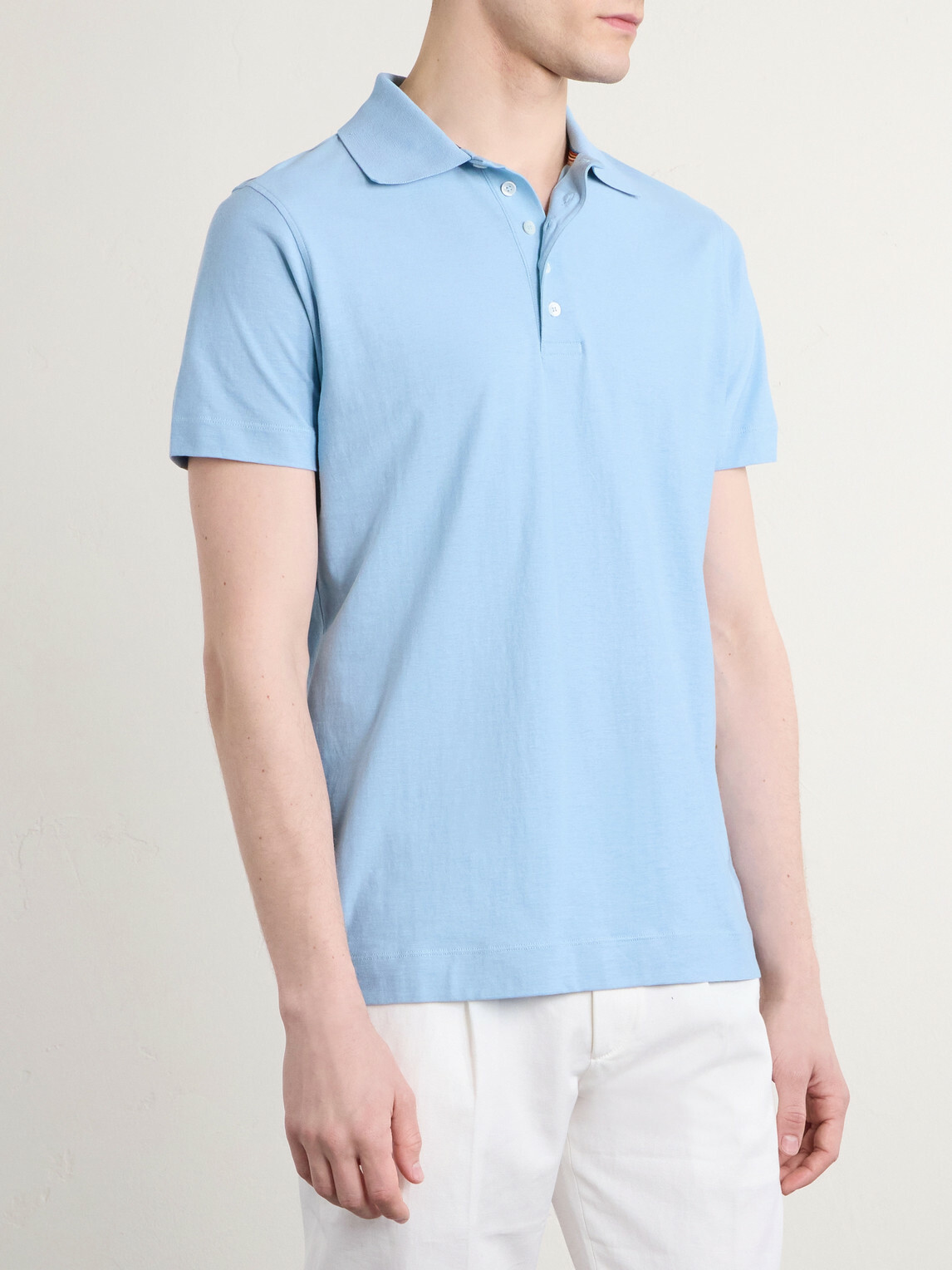 Paul Smith - Cotton Polo Shirt - Blue