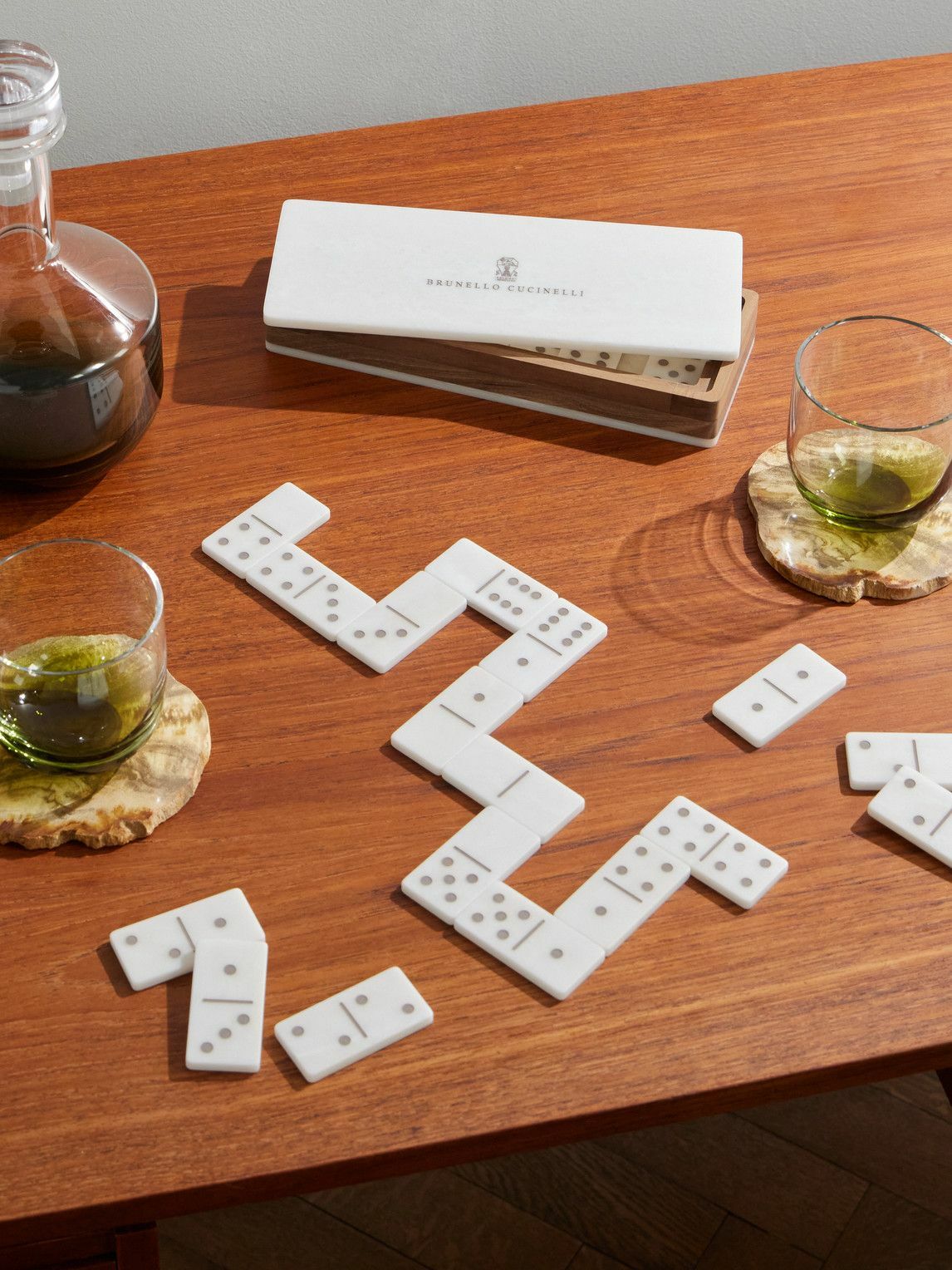 Brunello Cucinelli - Walnut Wood and Krion® Portable Dominoes Set