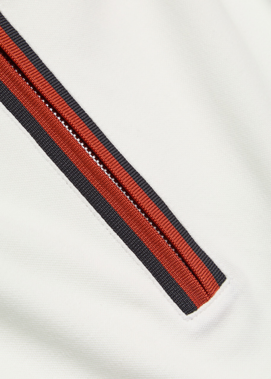 PS Paul Smith Striped-trim Stretch-cotton Polo Shirt White