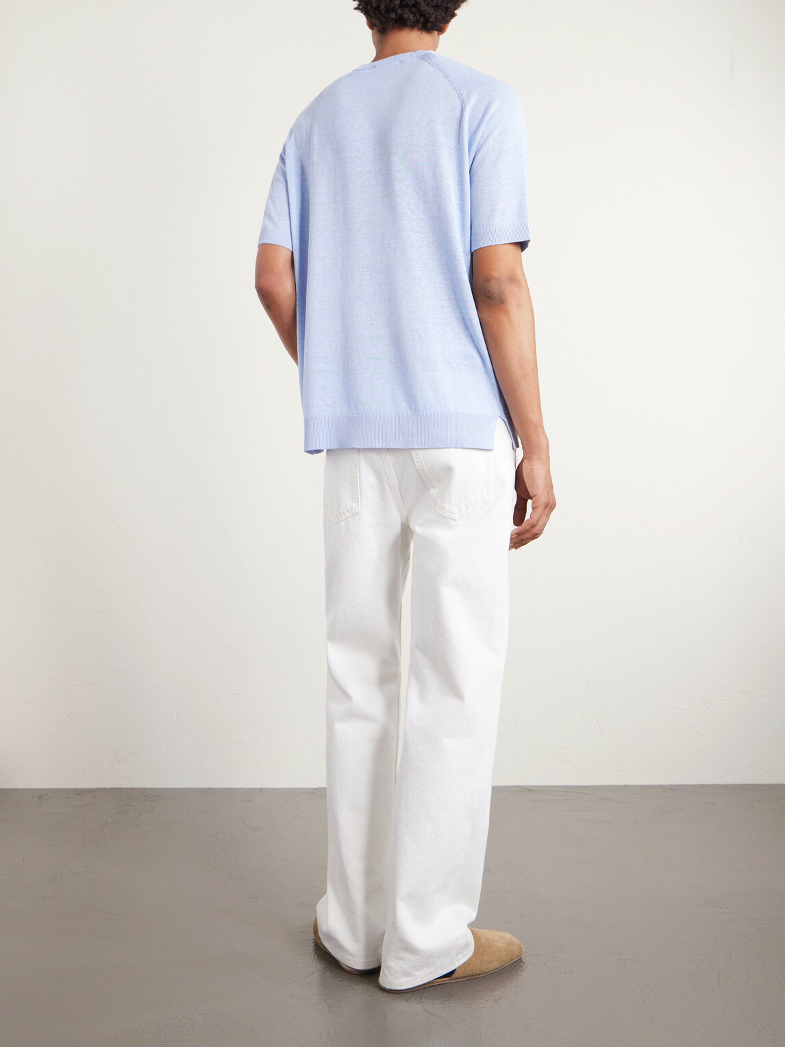 PIACENZA 1733 - Silk and Linen-Blend T-Shirt - Blue