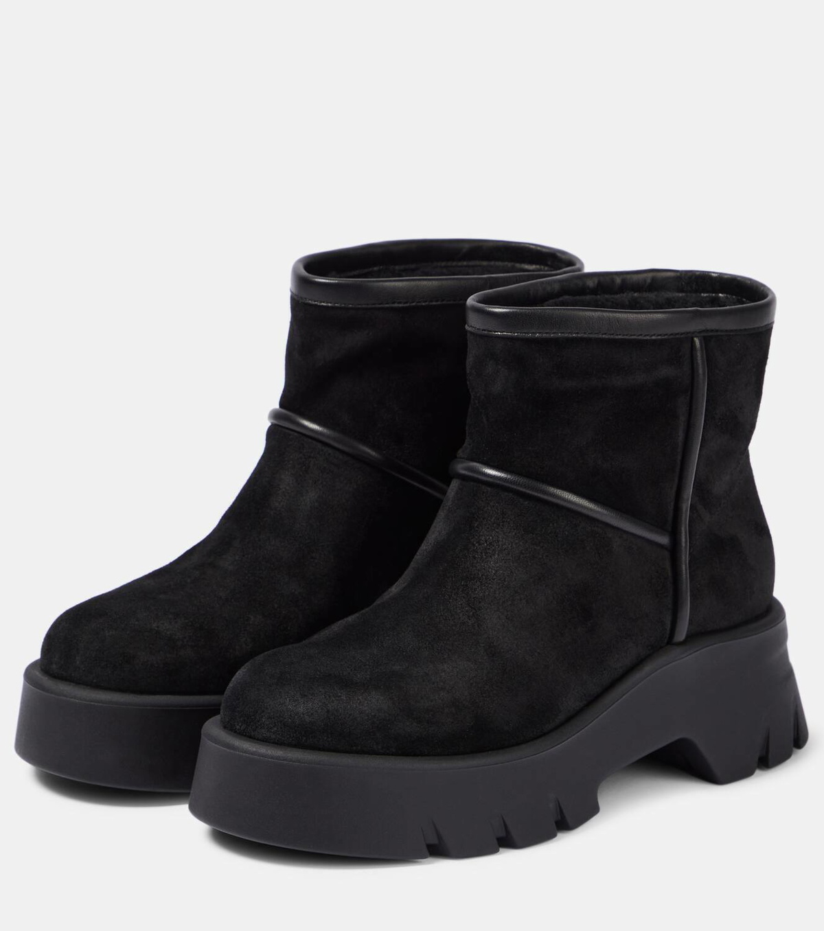 Gianvito Rossi Shearling-lined suede ankle boots