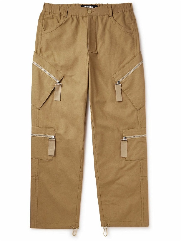 Photo: Jacquemus - Straight-Leg Cotton-Canvas Cargo Trousers - Neutrals