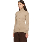 LEMAIRE Beige Fine Wool Buttoned Cardigan