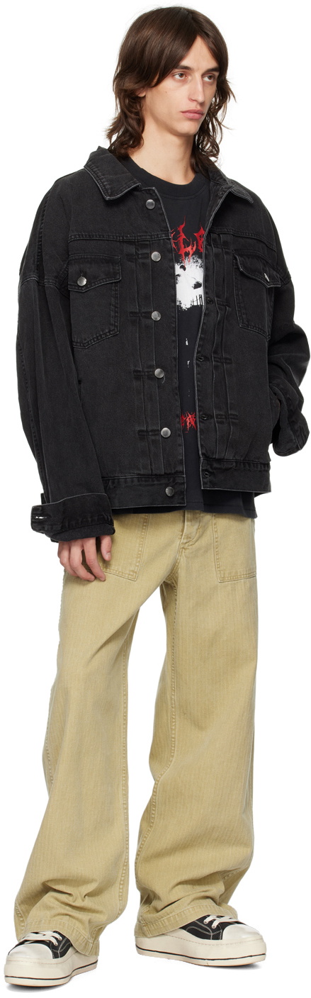 Stolen Girlfriends Club Black Dust & Grit Denim Jacket