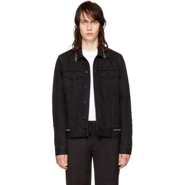 Photo: Givenchy Black Denim Zipper Jacket