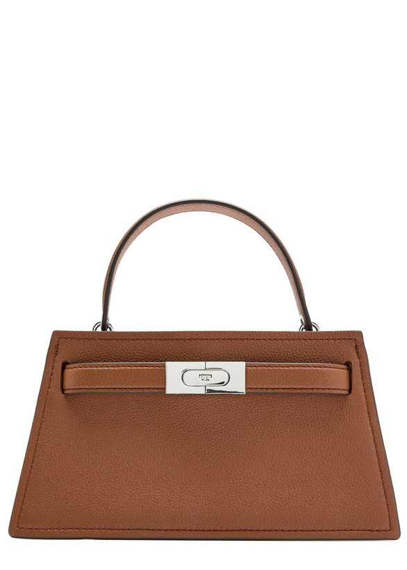 Photo: Tory Burch Lee Radziwill Mini Pebbled Leather top Handle bag - Tan - One Size