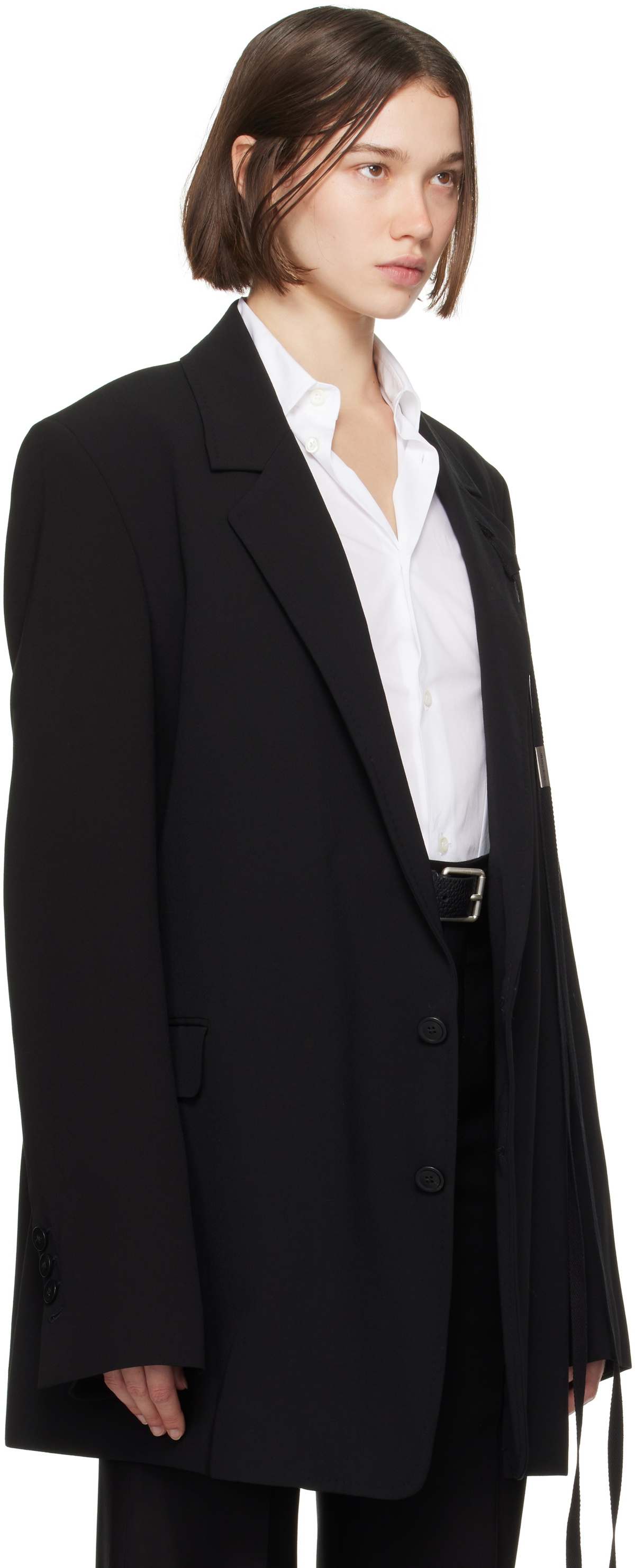 Ann Demeulemeester Black Agnes High Comfort Tailored Blazer