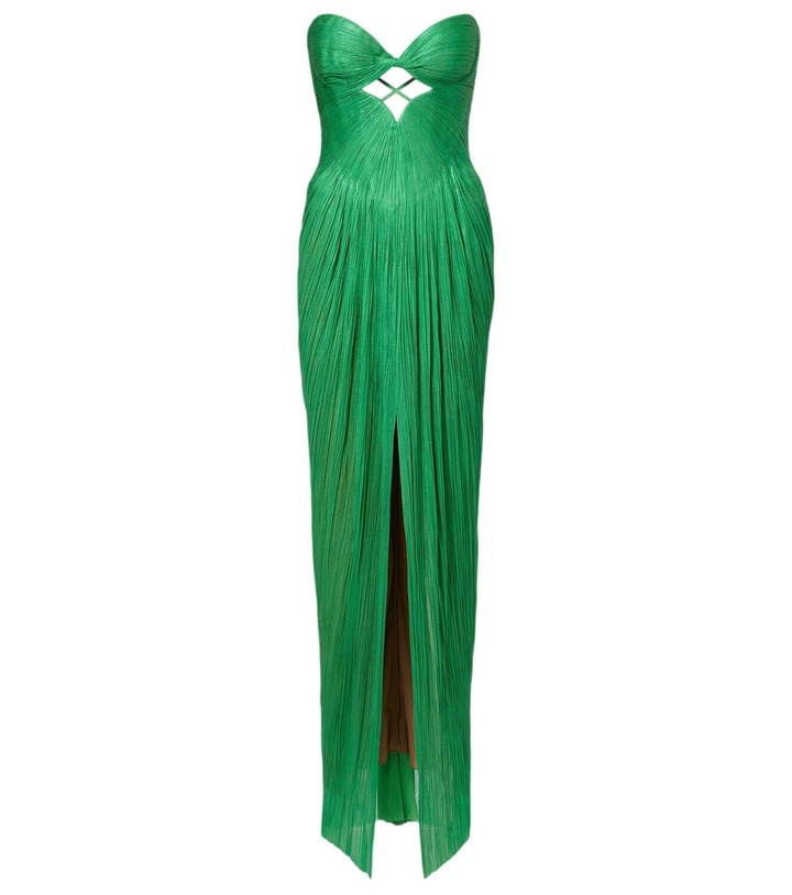 Maria Lucia Hohan Green Siona Pliss Silk Midi Dress Maria Lucia Hohan