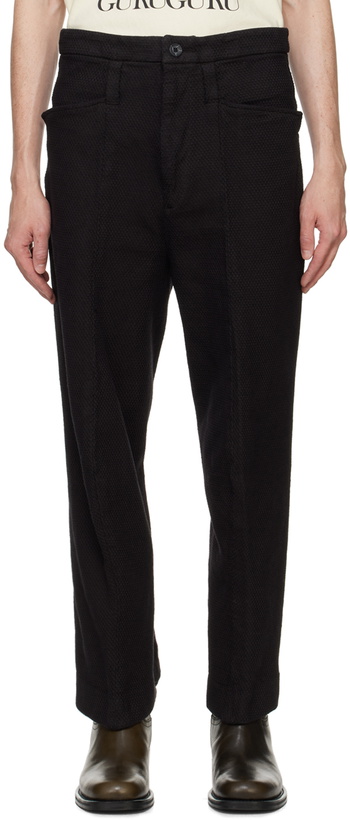 Photo: KOZABURO Black 3D Shaped Trousers