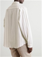 mfpen - Exact Striped Cotton-Seersucker Shirt - Neutrals